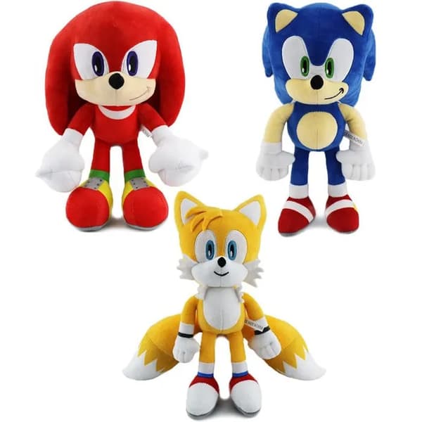 Plysdyr - Pokémon - Sonic the mouse - 30 cm - Sæt med 3 - PP bomuld og blødt plys