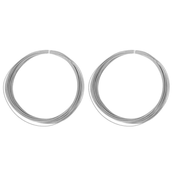 2 stk Badmintonstreng 10m Høy fleksibilitet Slitesterk multifilament for racket (hvit)