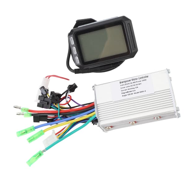 350W børsteløs controller og LCD-måler S600 24V 36V 48V med kabel til elcykel