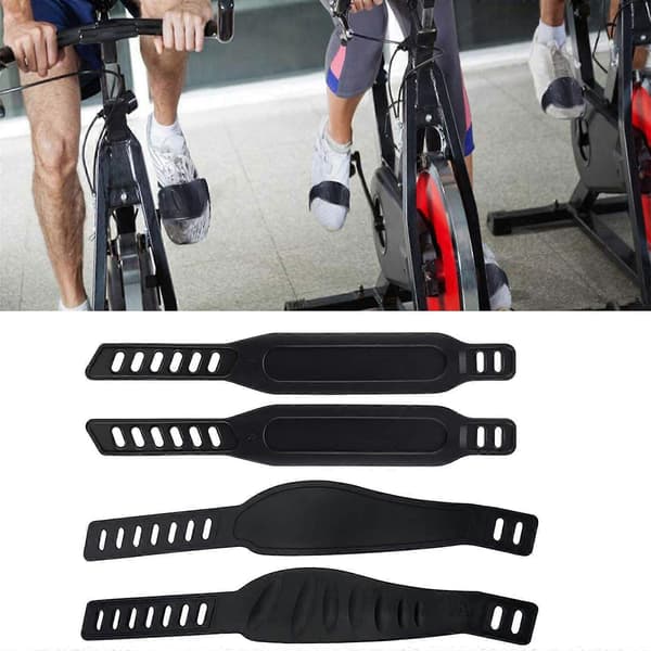 1. Motionscykel pedalstropper, cykelpedalstropper, universelle pedalstropper