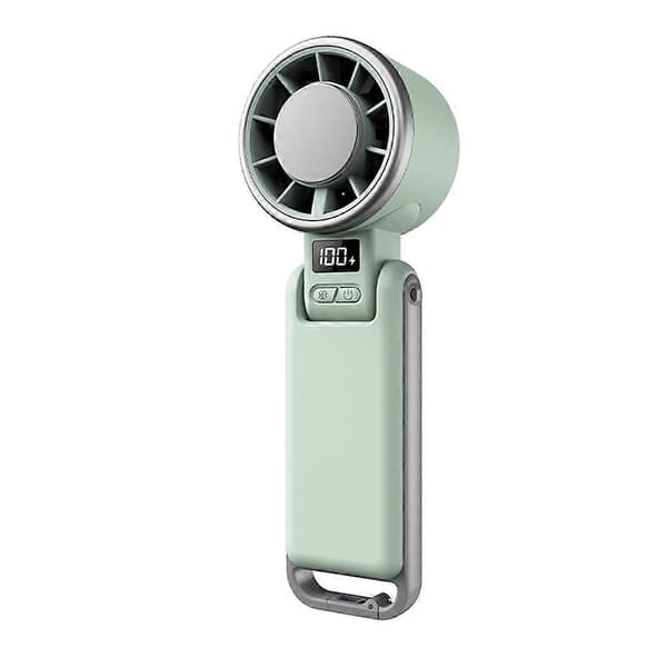 Bærbar ventilator, kraftig håndholdt turbineventilator med kølefunktion, foldbar personlig ventilator (grøn)