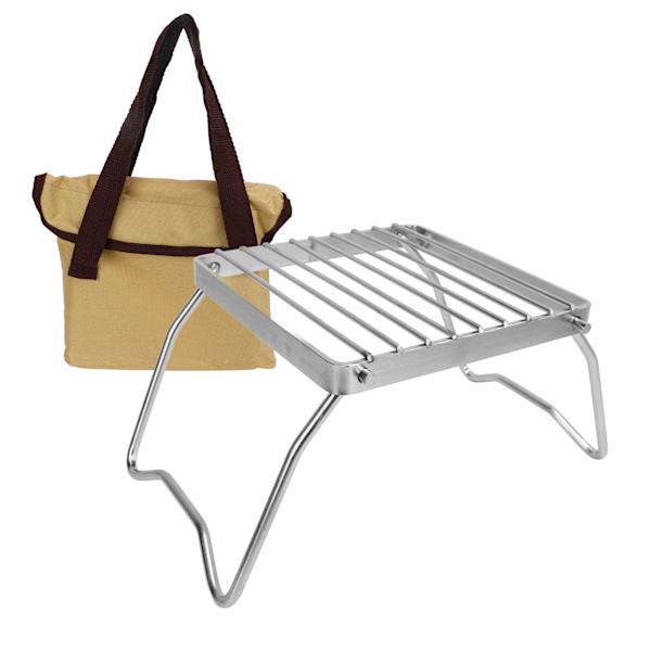 Vikbart grillgaller i rostfritt stål för camping, grillning, picknick, backpacking