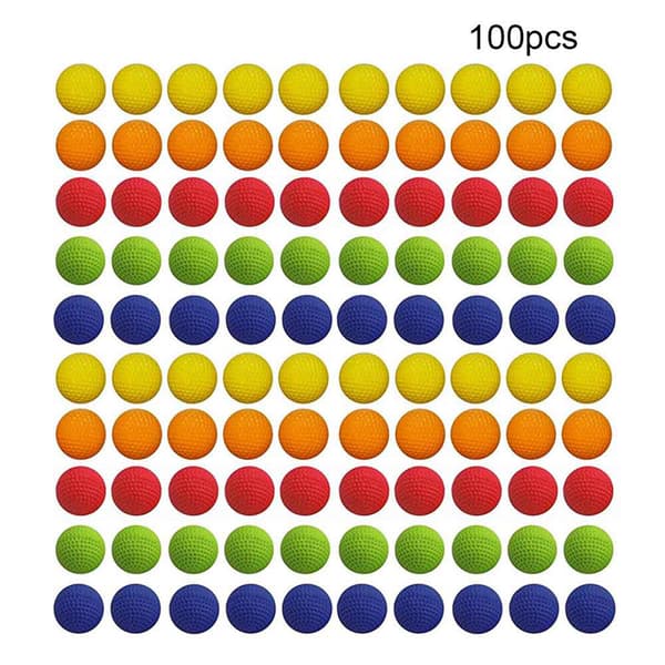 100 st universella runda mjuka EVA-bollar för Rival Toy Refill