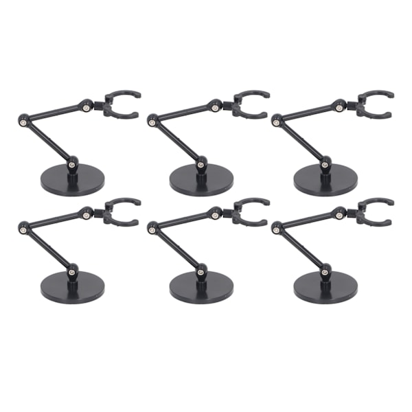 10 Mini Figurstandere til 6-tommer Actionfigur Displaystandere, Sort Plastik