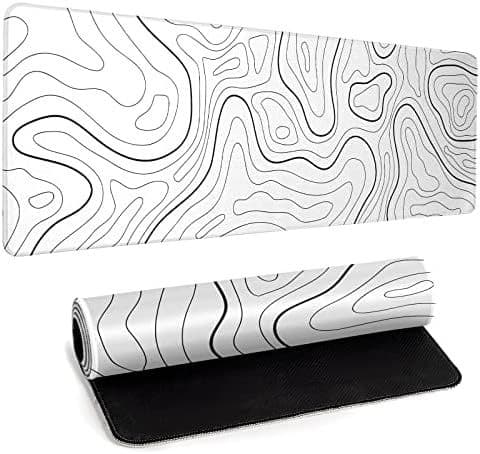 Stor Gaming Musematte Med Sydde Kanter - Utvidet XL Musematte For Tastatur - Sklisikker Base