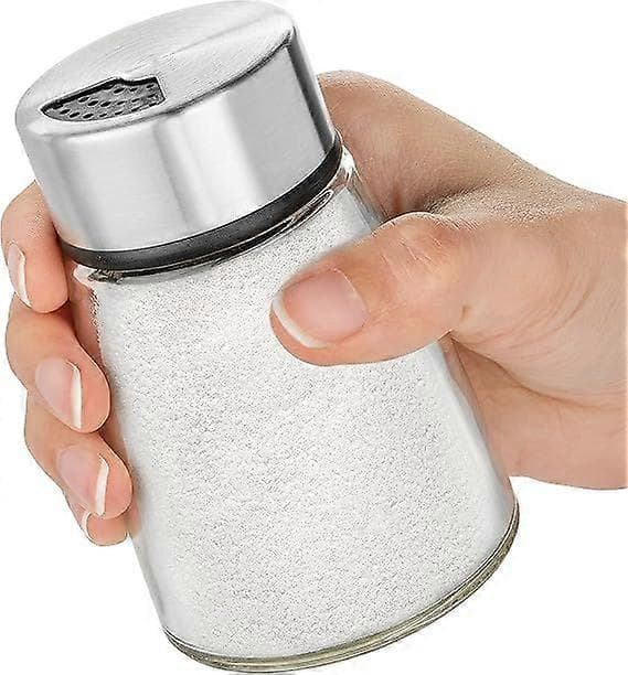 Salt- og peberbøsse med justerbar tud - Krydderiflaske i rustfrit stål