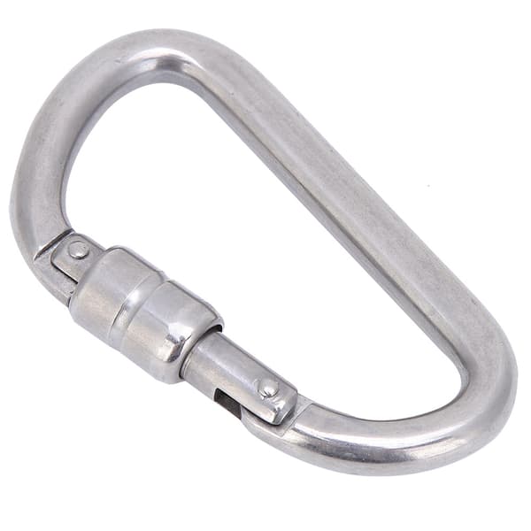 D-ring karabinhage i rustfrit stål til klatring, vandring, traversering, hurtig ophængning Φ8×80