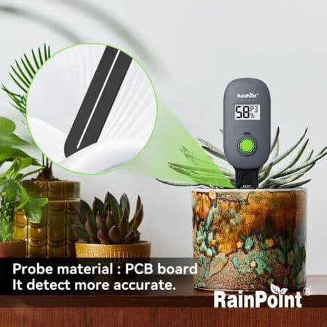 RAINPOINT Digital Jordfuktighetsmåler, Plantesensor, Jordfuktighet Temperatur