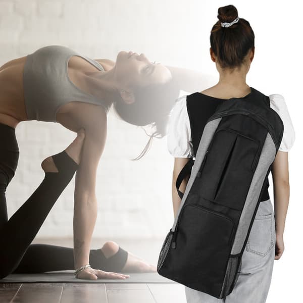 Multifunktionell yogaväska i polyester med stor kapacitet för gym och resor
