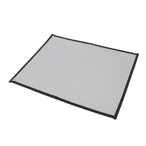 Brandsäker grillmatta, värmebeständig glasfiber, vikbar, fyrkantig, 60x53cm, grå, medium