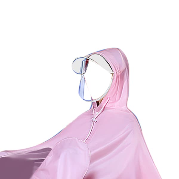 Lang sykkelregnponcho med hette, helkroppsbeskyttelse, gjenbrukbar PVC