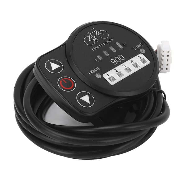 LED-måler til 36V 48V elcykel med hastighedsvisning, batteri, forlygte til KT-controller