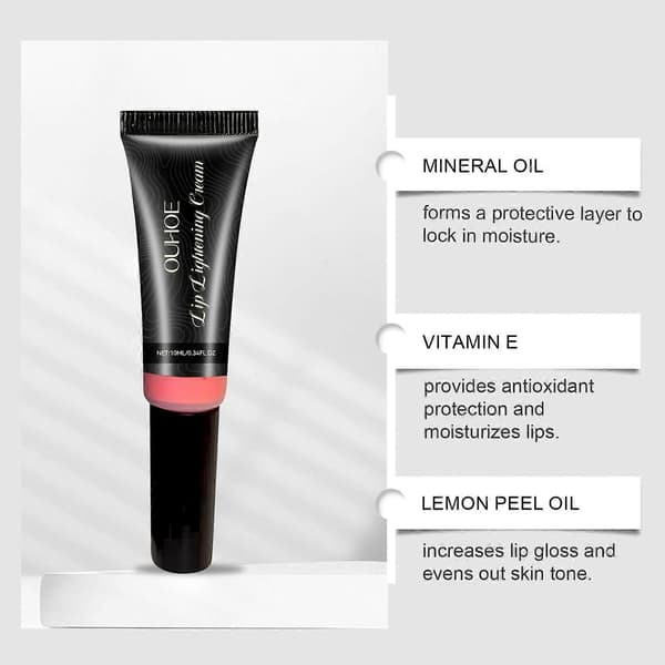 Læbeoplysende creme eksfolierer dyb læbepleje fugter og forbedrer læbefarven 10g