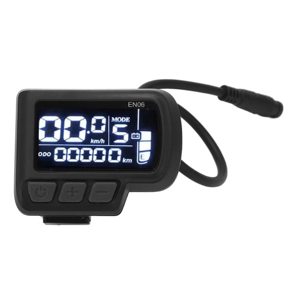 EN06 LCD-displaymåler til elcykel med 6-bens stik 24V-60V Styr 22,2 mm