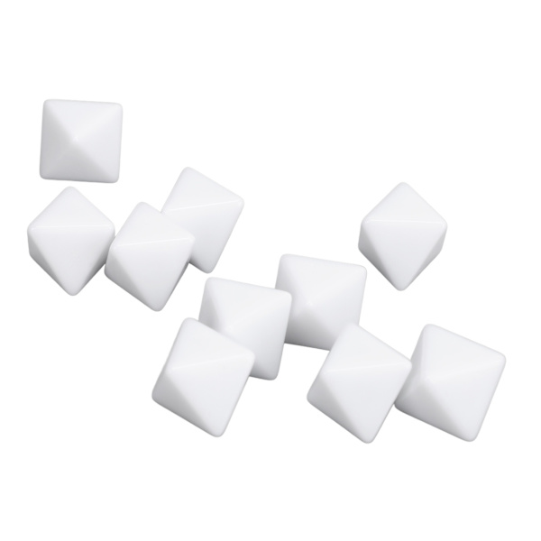 30 tomme 8-sidige plastterninger DIY for brettspill og undervisning
