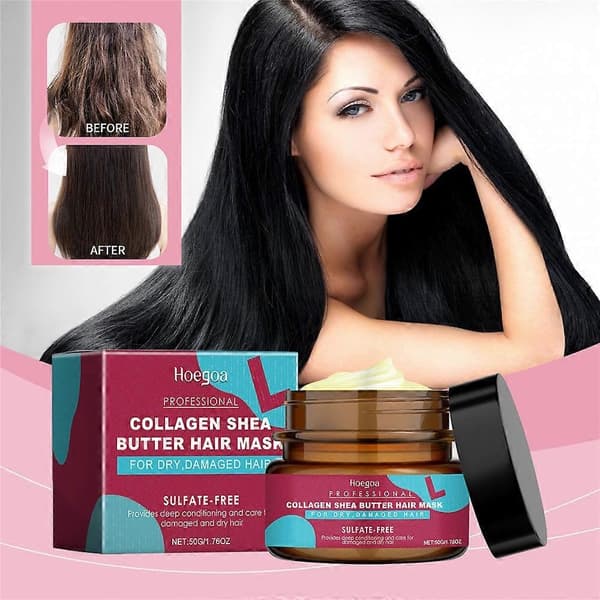 Keratin Hårmask - Reparerar och vårdar frissigt, torrt hår, återställer glans, Keratin Hårmask