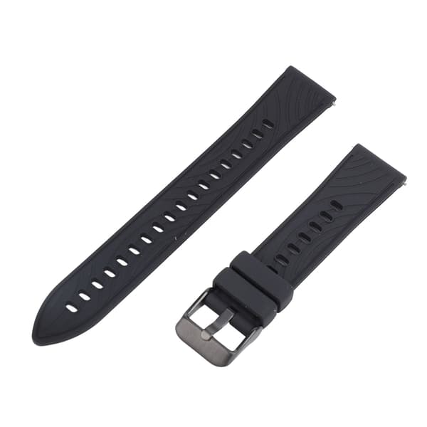 Silikone armbånd til GT4, blødt og åndbart, quick release, kompatibelt med smartwatches, sort.