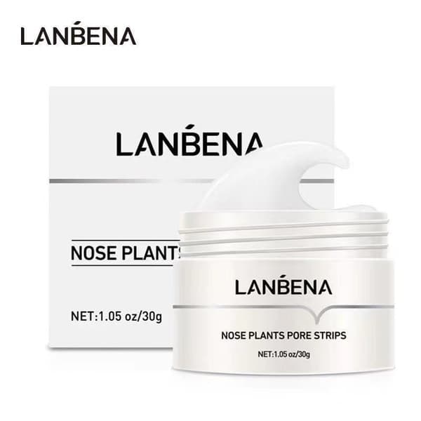 LANBENA's nye næsemaske til fjernelse af hudorme, poreudrensende ark, sort maske til eksfoliering og dybderens. 2pcs