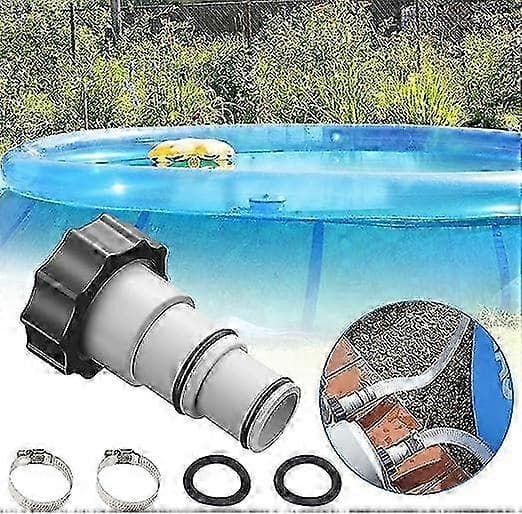 Adaptersats och 32-38 mm anslutningsslang för Intex poolpumpar