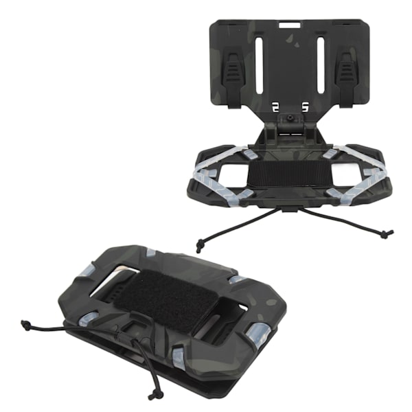 Multifunktionel foldbar nylon silikone vest telefonholder til MOLLE træning, sort, CP