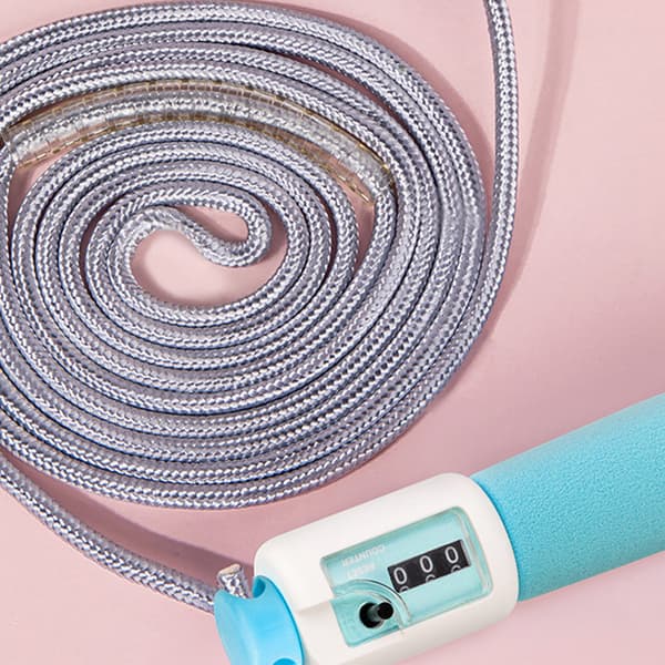 Hoppetau med justerbar hastighetsteller for testing og konkurranser - Blå
