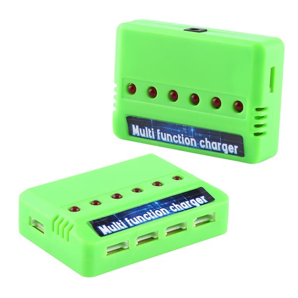 6-i-1 Multifunktionel Oplader til 3.7V Li-Po Batteri til Syma X5C Drone med Overopladningsbeskyttelse