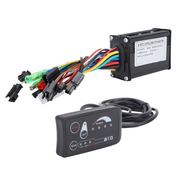 Elektrisk Cykel Controller Kit 3 Tilstande 17A med Panel S810 til 250W-350W DC 36V 48V Motor