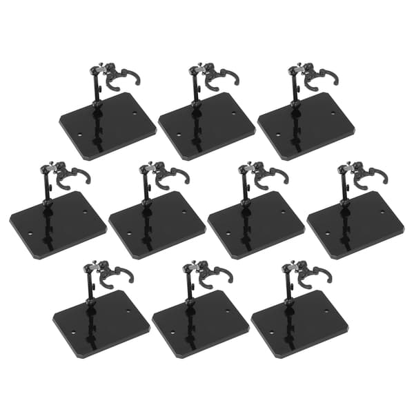 10 stk. figurmodelbasestativ med høj stabilitet til 6-tommer actionfigurer - sort