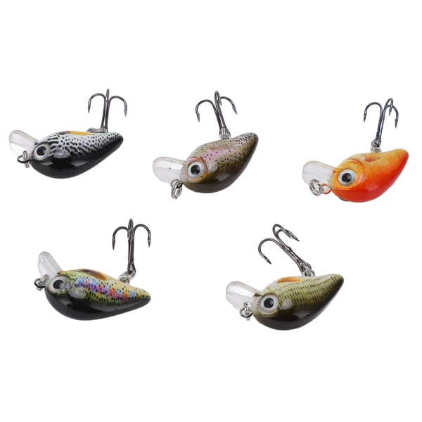 Kit med 5 Mini Crankbait Fiskedrag med Låda för Sötvatten och Saltvatten, Typ 2