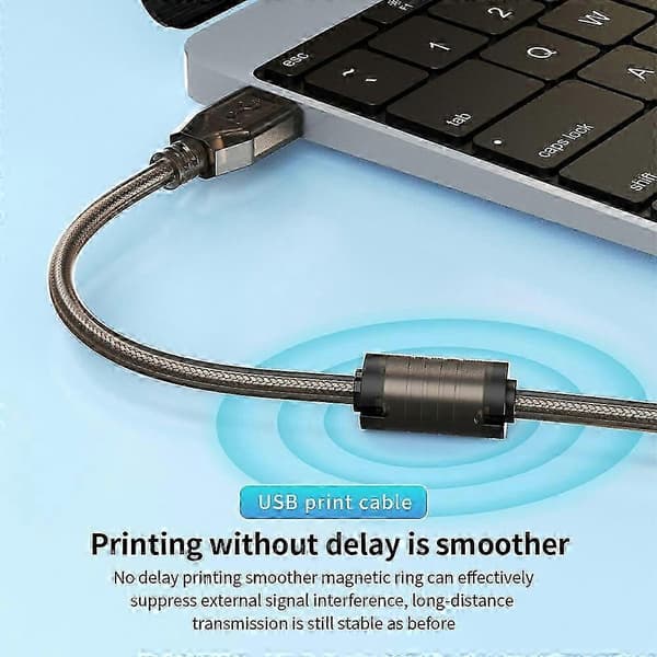 U210ab 15m USB 2.0 hann til firkantet USB Type-B hann skriverkabel PVC skriverkabel