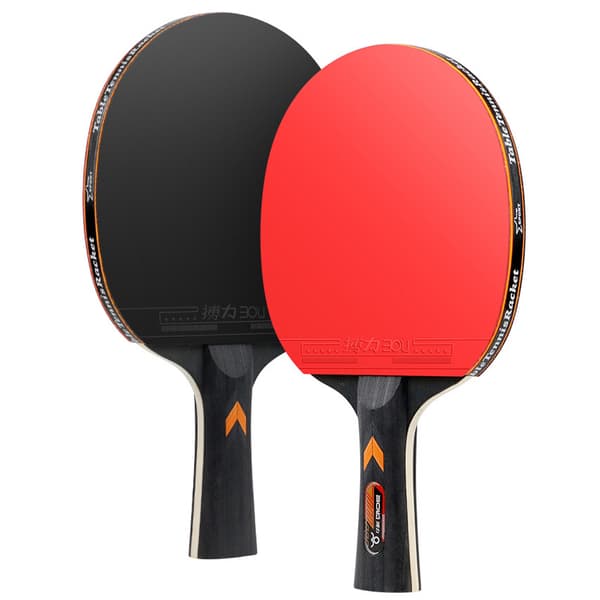 Bordtennisbat sæt til 2 spillere med 2 bat og 3 bolde til begyndere