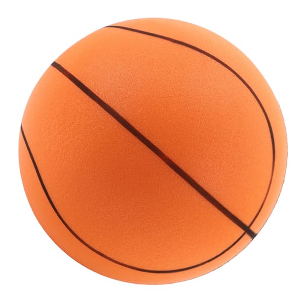 Tyst PU-basketboll, ingen uppblåsning, hög elasticitet, studsboll för hem och lägenhet