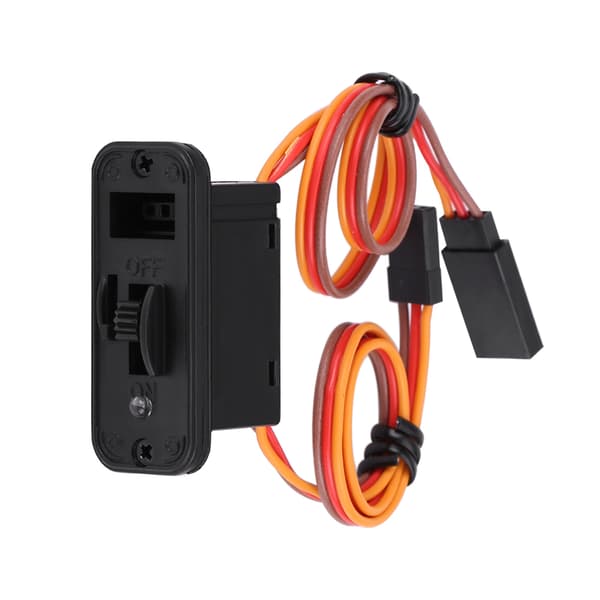RC JR-bryter med LED for mottaker, robust RC-bryter, høykvalitetsmateriale 12A 6-12V