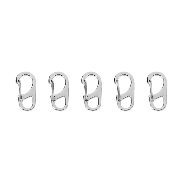 5st Snabbkoppling Spänne EDC Laptop Aluminiumlegering Nyckelring Ryggsäck Karbinhake Silver