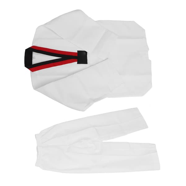 Hvit Taekwondo-uniform for barn med bomullsbelte Karate Judo TKD Dobok