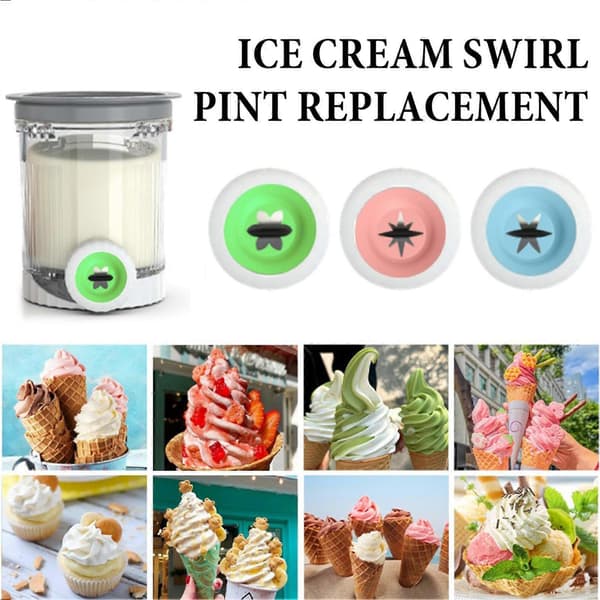 3-delt udskiftningssæt (pink) til Ninja Creami Swirl ismaskiner