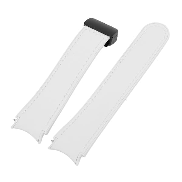 Silikone armbånd med quick release og magnetisk spænde til Watch 6, 5 og 4, hvid.