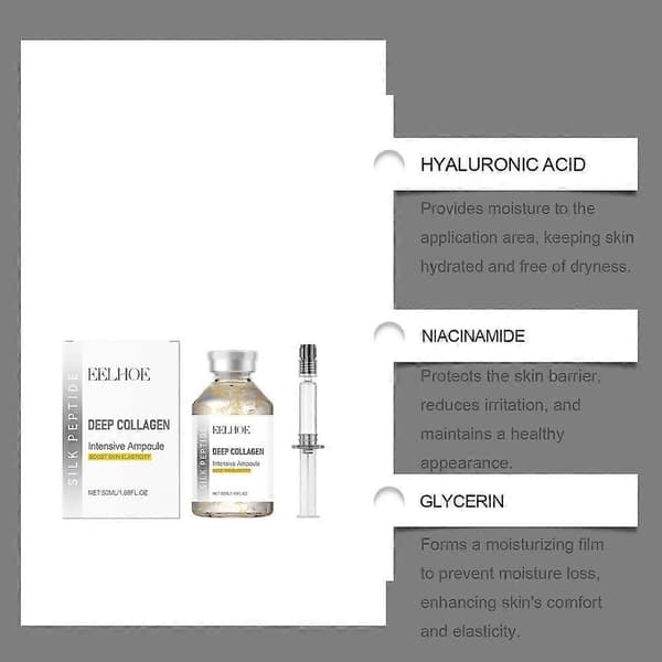 1 sæt dyb kollagen silkepeptid intensiv løftende ampul strammer hudens elasticitet forbedret reducerer