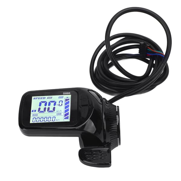 Tommelfingergas med LCD-display til elcykel, speedometer, scooter/cykeltilbehør.