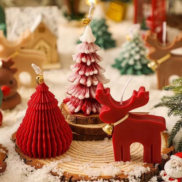 1 st juldekoration ljus älg doftljus dekoration heminredning