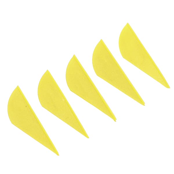 5 stk. gule dråpeformede plastpiler for bueskyting, skyting, jakt, DIY, aerodynamisk