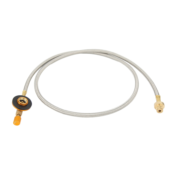 Flat gassbeholder forlengelsesrør propan slange 100cm messing rustfritt stål gummi
