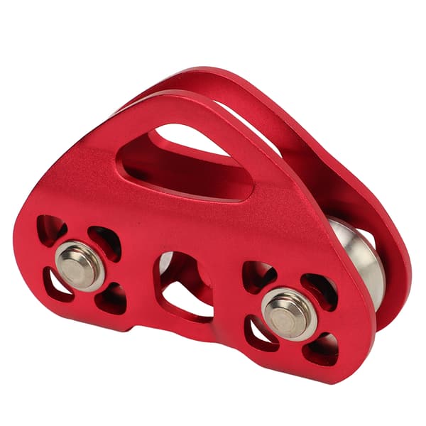 Dobbeltaksel Zip Line Remskive til Bjergbestigning og Redning, Rustfrit Stål Aluminiumlegering 30KN