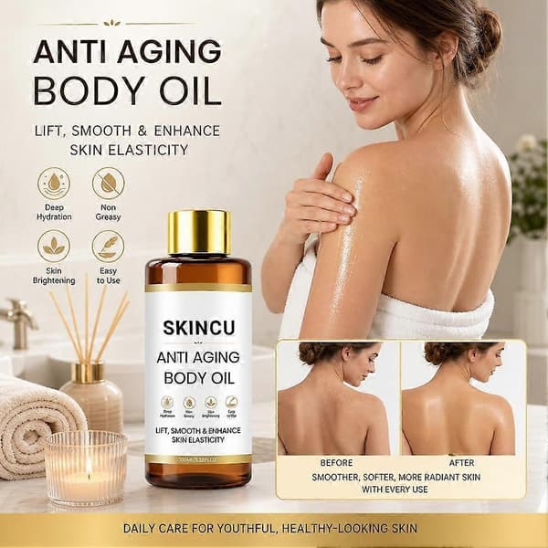 Anti-Aging Kroppsolja - Uppstramande, Återfuktande & Snabbt Absorberande - 100ml