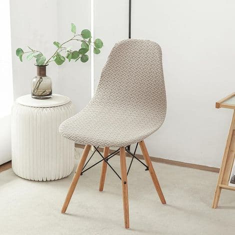 Skandinaviska stolsöverdrag, lämpliga för restaurang- och köksstolar, khaki, tvådelat set.
