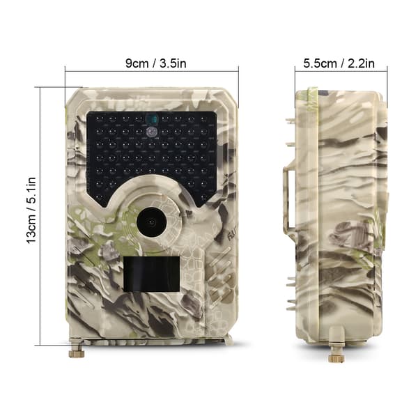 12MP 1080P Vildtkamera med 32GB kort og 2 batterier, 15m Infrarød Nattesyn, IP56