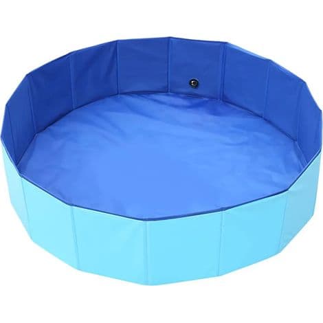 Stor hundpool, hundbadkar, husdjurspool, hopfällbar, simbassäng, bad, för husdjur, simning, pool (80x20cm)