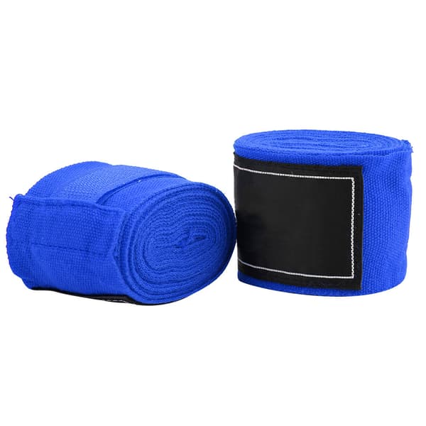 2 stk. bokse håndbind 2,5 m elastisk stof Muay Thai MMA Taekwondo (blå)