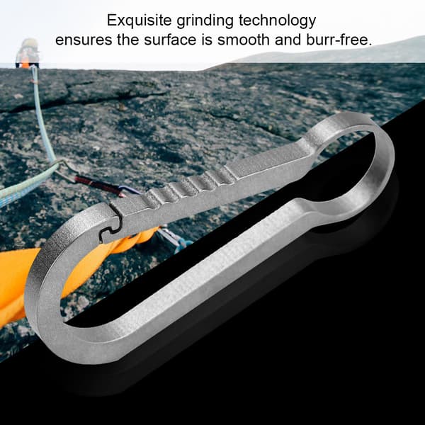 Multifunktionel Titanium Karabinhage til Udendørs Brug, Nøglering, Vandring, Klatring, Udendørs Tilbehør