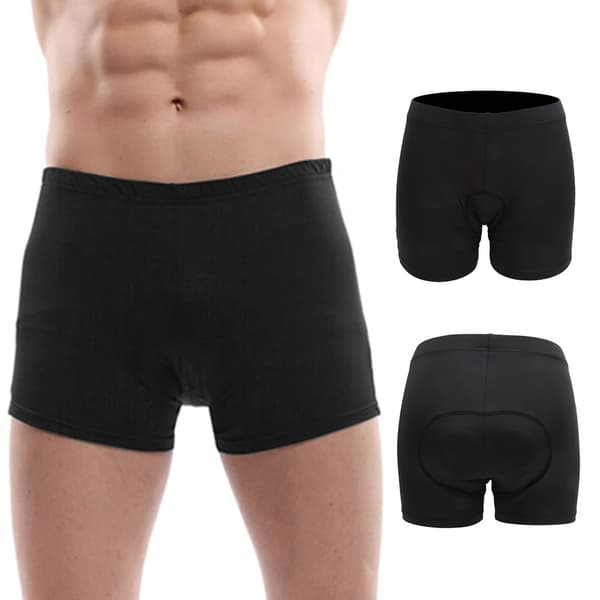 Sykkeltruser 3D-polstret Sommer Pustende Komfortabel 2XL Polyester Gel Silikon Svart